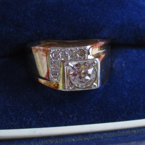 MEN’S VINTAGE CRYSTAL RING – 10 - 10.5 - Picture 7 of 9